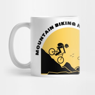 Mountain Biking heals Soul Funny Cycling Gift Mug